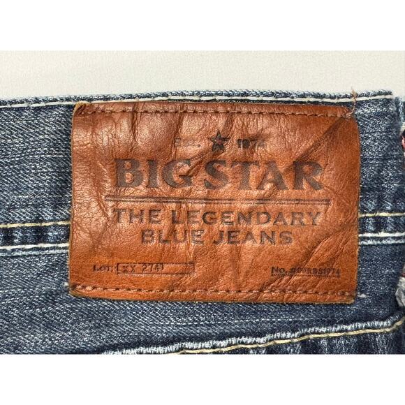 Big Star Men's Union Straight Leg Blue Denim Jeans - Size 41x32 - Picture 5 of 7